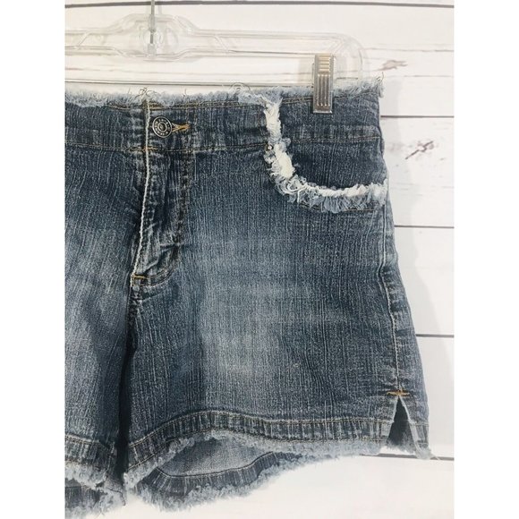 Zana di Shorts Womens Size 5 Denim Jean Mini Booty Short Low Rise Cut Off - Picture 5 of 6